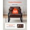 Modern Brown PU Leather Accent Chair with Iron Frame and Soft Cushion for Living Room Seating